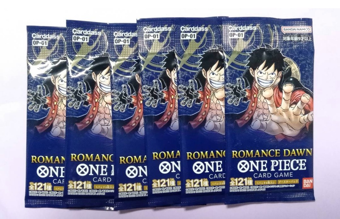 ワンピース カードゲーム　ROMANCE DAWN　6パック　新品未開封　ONE PIECE ロマンスドーン CARD 　_画像1