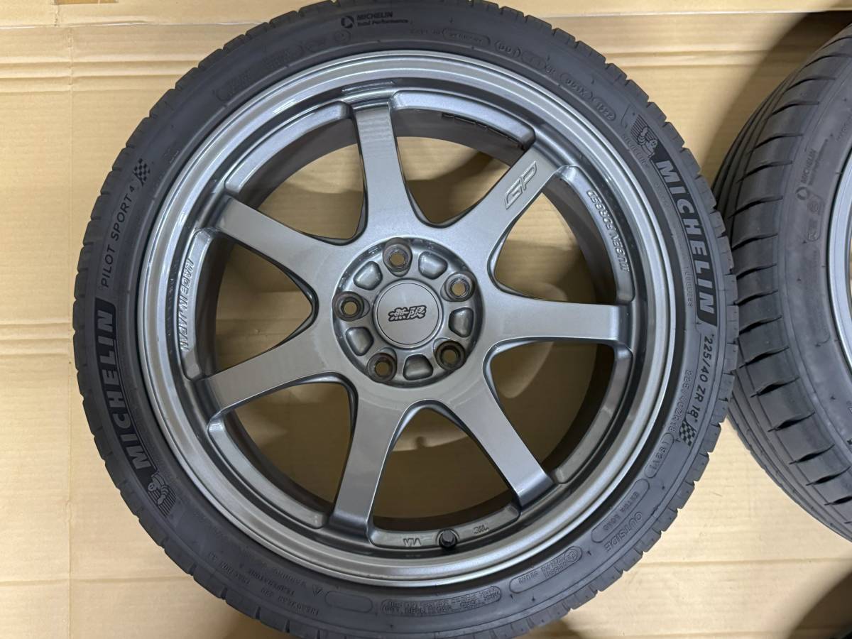 【希少】ホンダ シビック タイプR ユーロ（FD2/FN2）無限 GP 18インチ アルミホイール 225/40R18 オフセット＋55 ガンメタ ガンメタリック_画像2