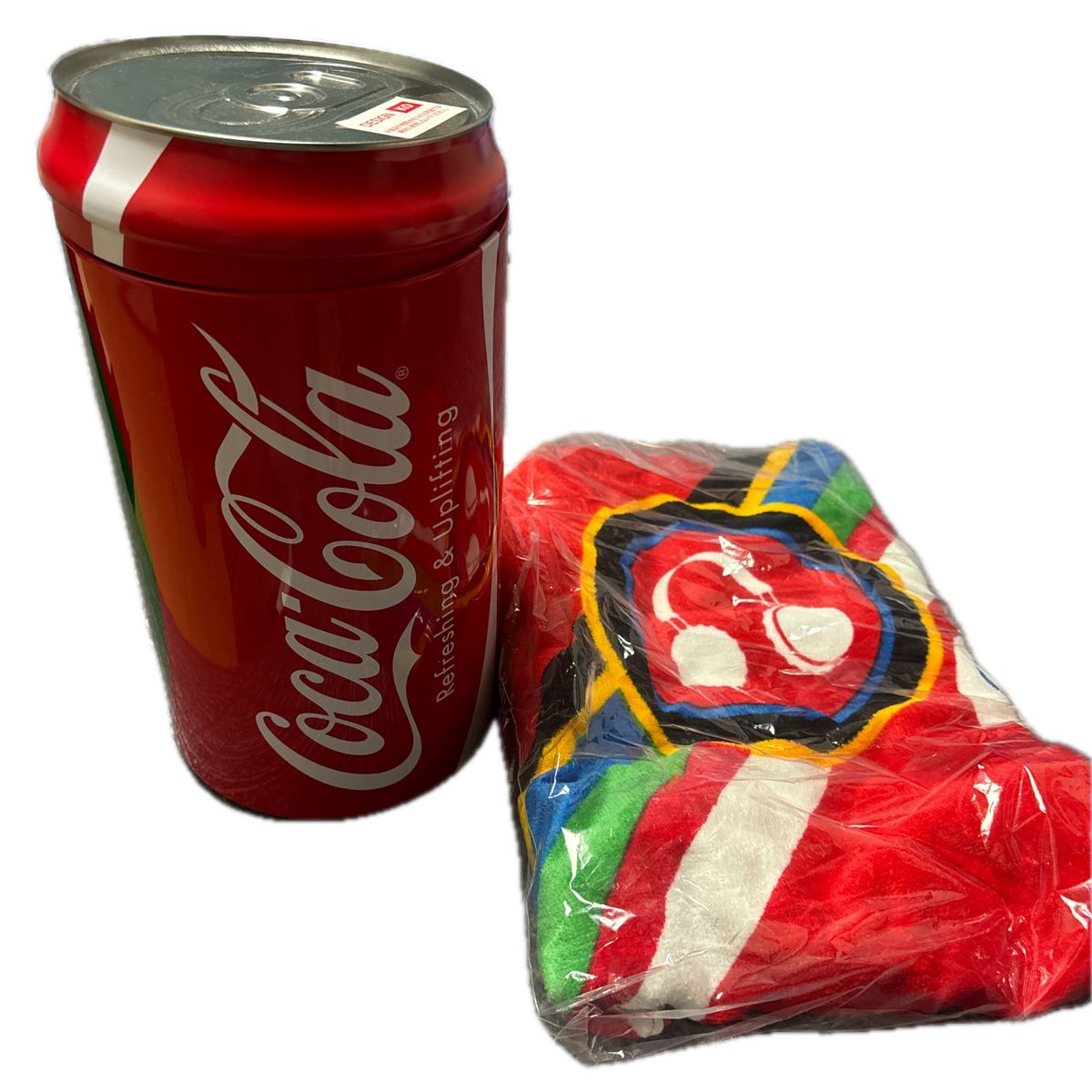 コカコーラ缶　非売品オリンピック記念タオル付き