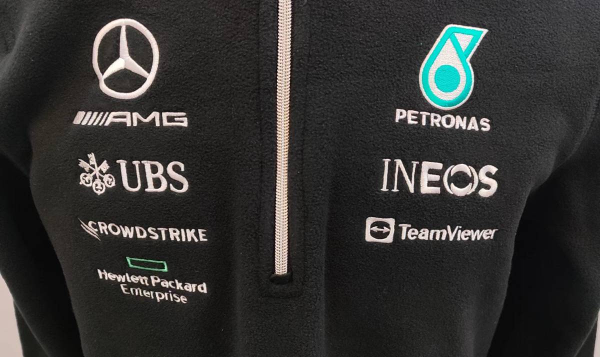 【正規品】Mercedes AMG Petronas F1 ベンツ ペトロナス フリース ジャケット ハーフジップアップ スウェット 2XLサイズ【ユニセックス】_画像5