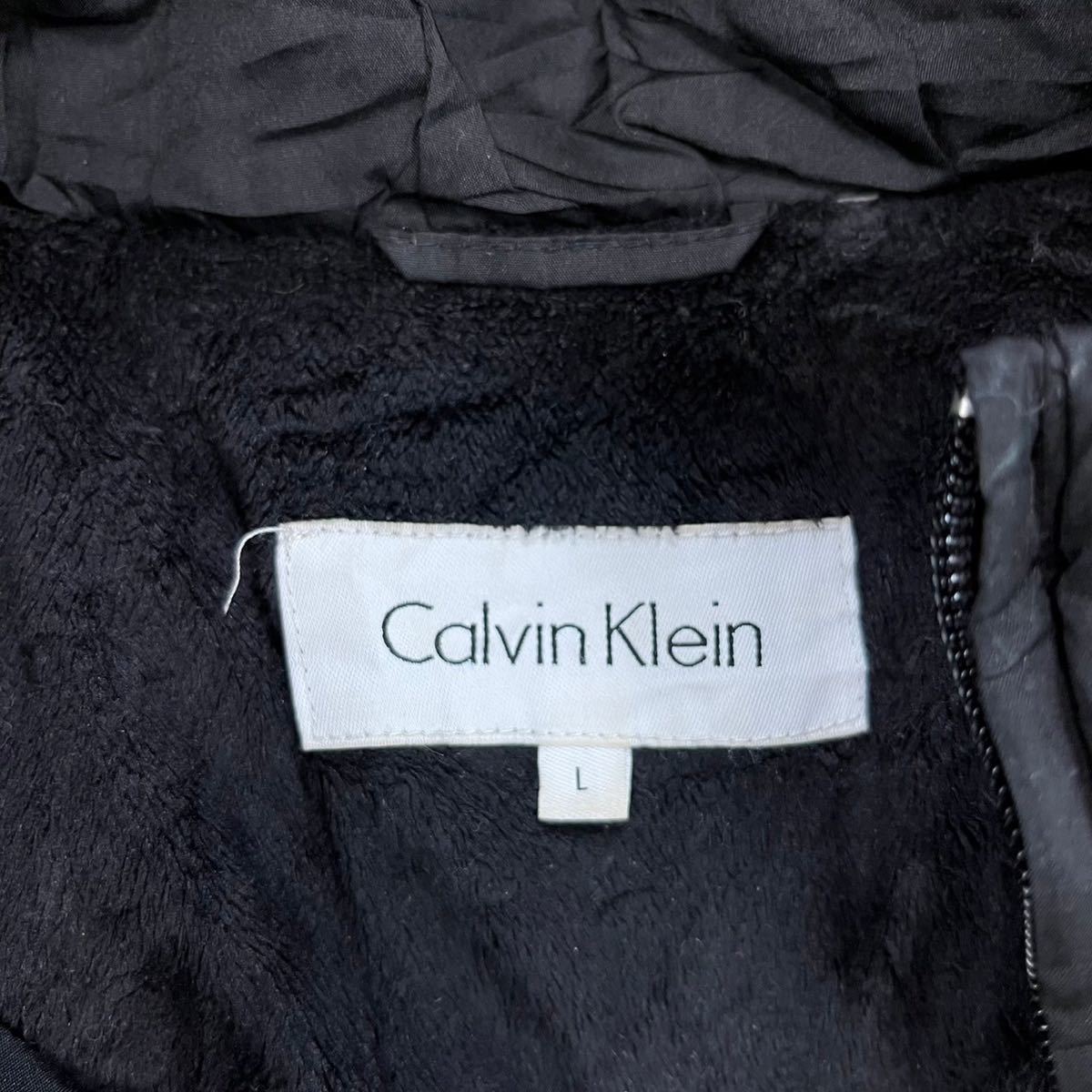 カルバンクライン【至高の逸品】Calvin Klein ダウンジャケット　ジャケット　アウター　ボア　ブラック　黒　_画像4