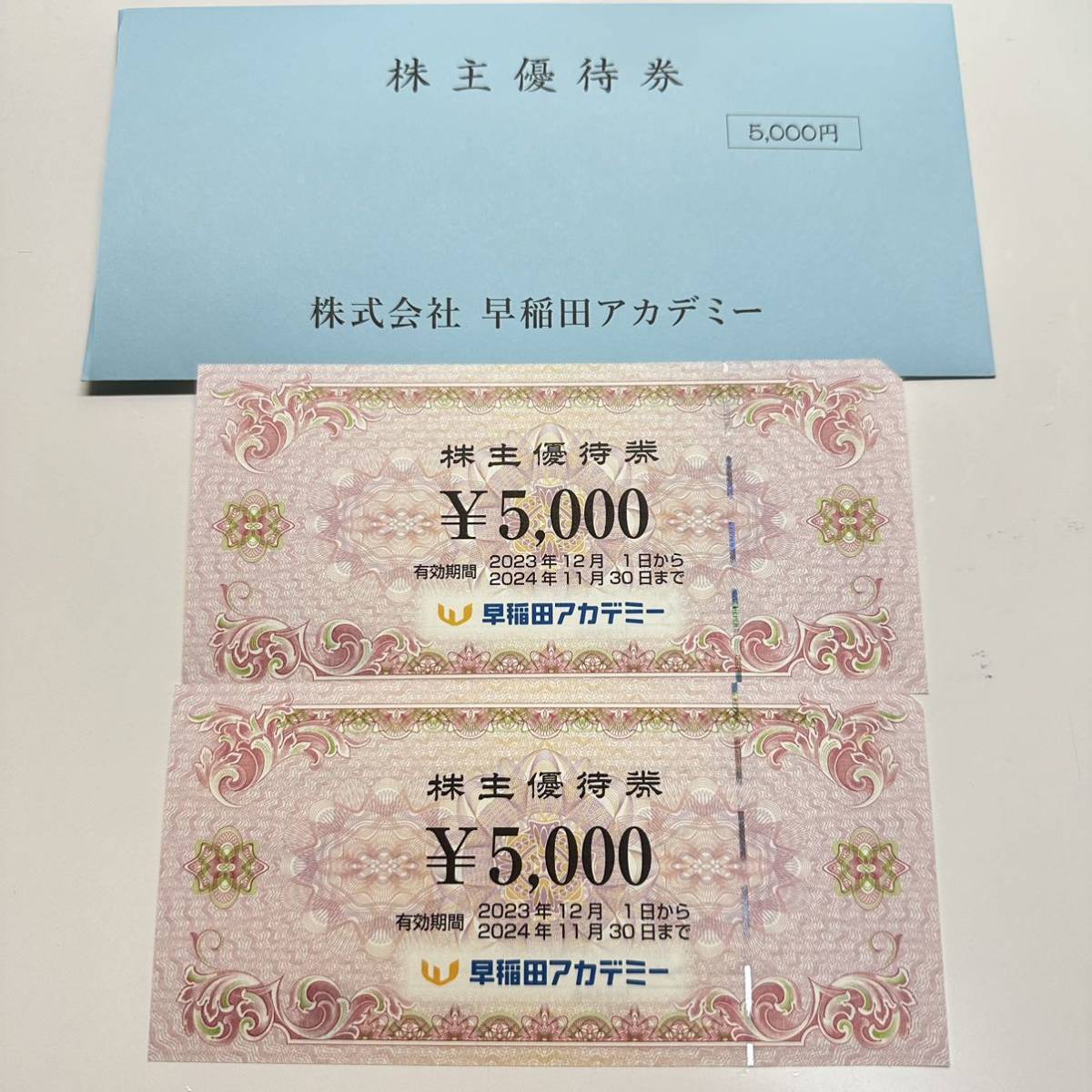Yahoo!オークション - （最新）早稲田アカデミー 株主優待券 10,000円