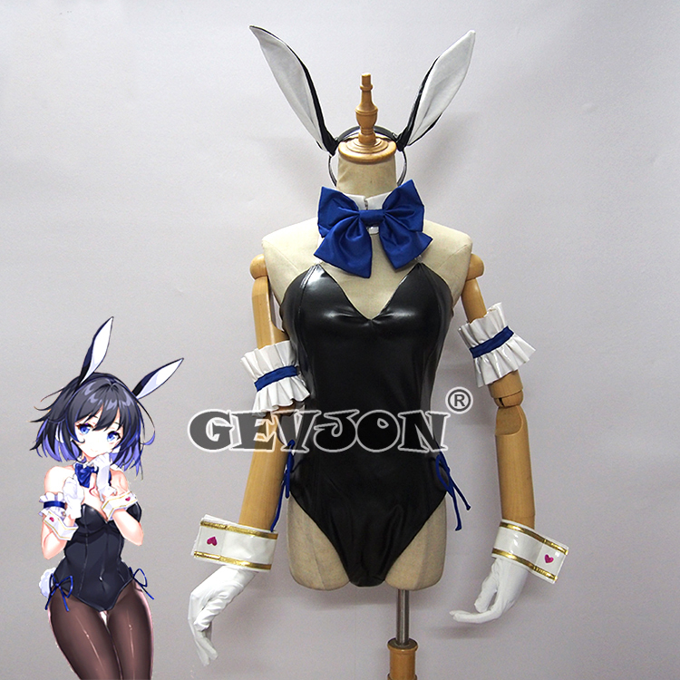 たぬき 希少 セクシーコスプレ衣装 バニーガール ウサギガール 黒色 セット レオタード Bunny仮装 「崩壊学園2」Seele ハロウィン衣装 バニーガール
