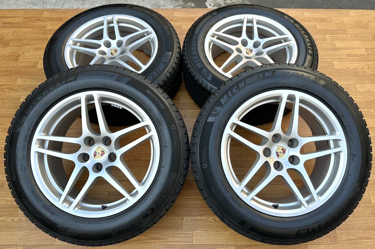 PORSCHE ポルシェ 95B マカンS 純正 18インチ アルミホイール★MICHELIN 2022年製 235/60R18 255/55R18 4本セット_画像10