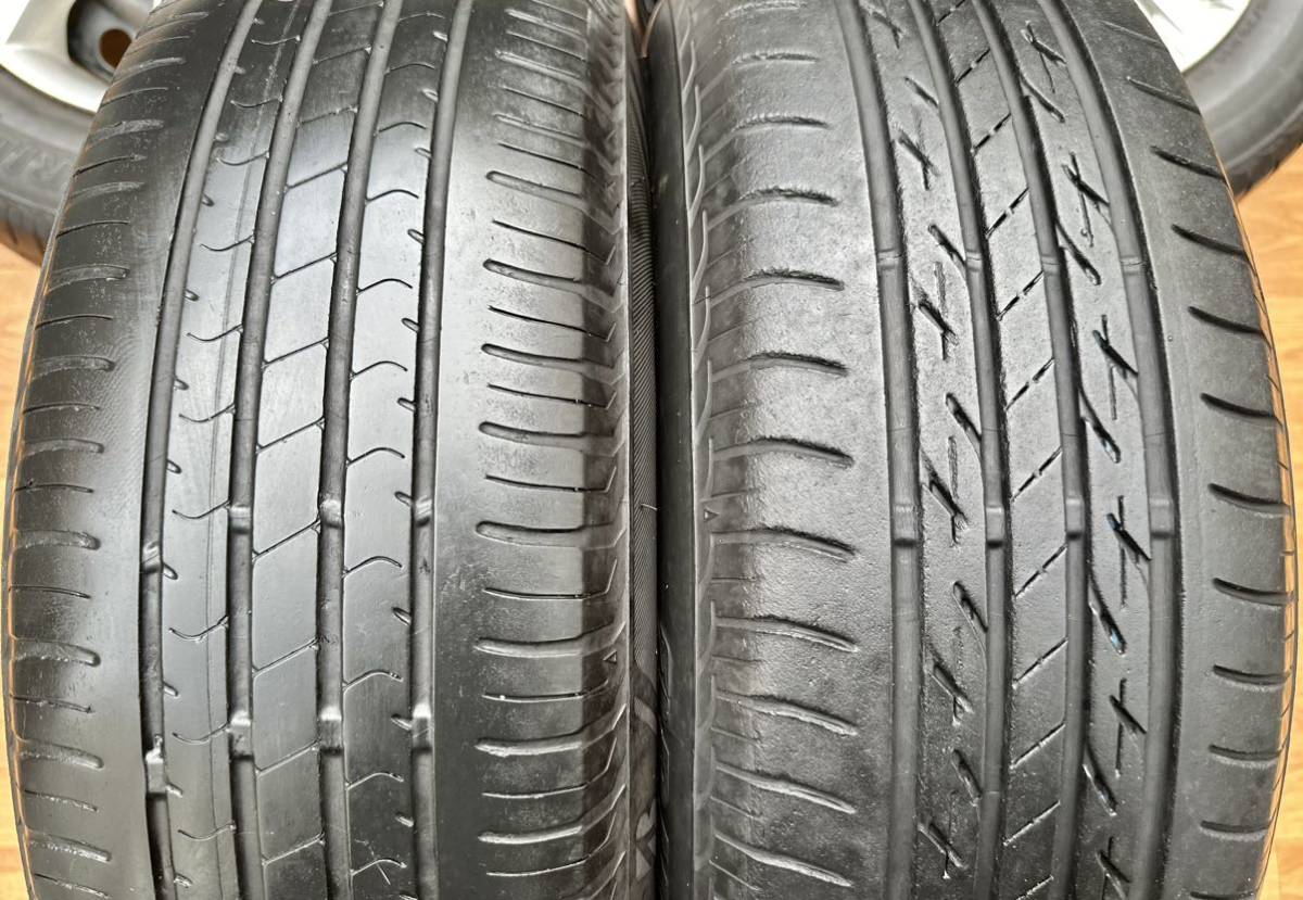 日産 純正 14インチ スチールホイール★BRIDGESTONE 185/70R14 4本セット☆ノート キューブ マーチ ウィングロード ティーダ等に_画像3