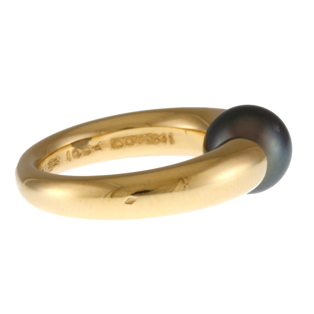 カルティエ CARTIER ペルラ リング 指輪 9.5号 18金 K18イエローゴールド パール レディース 中古 美品