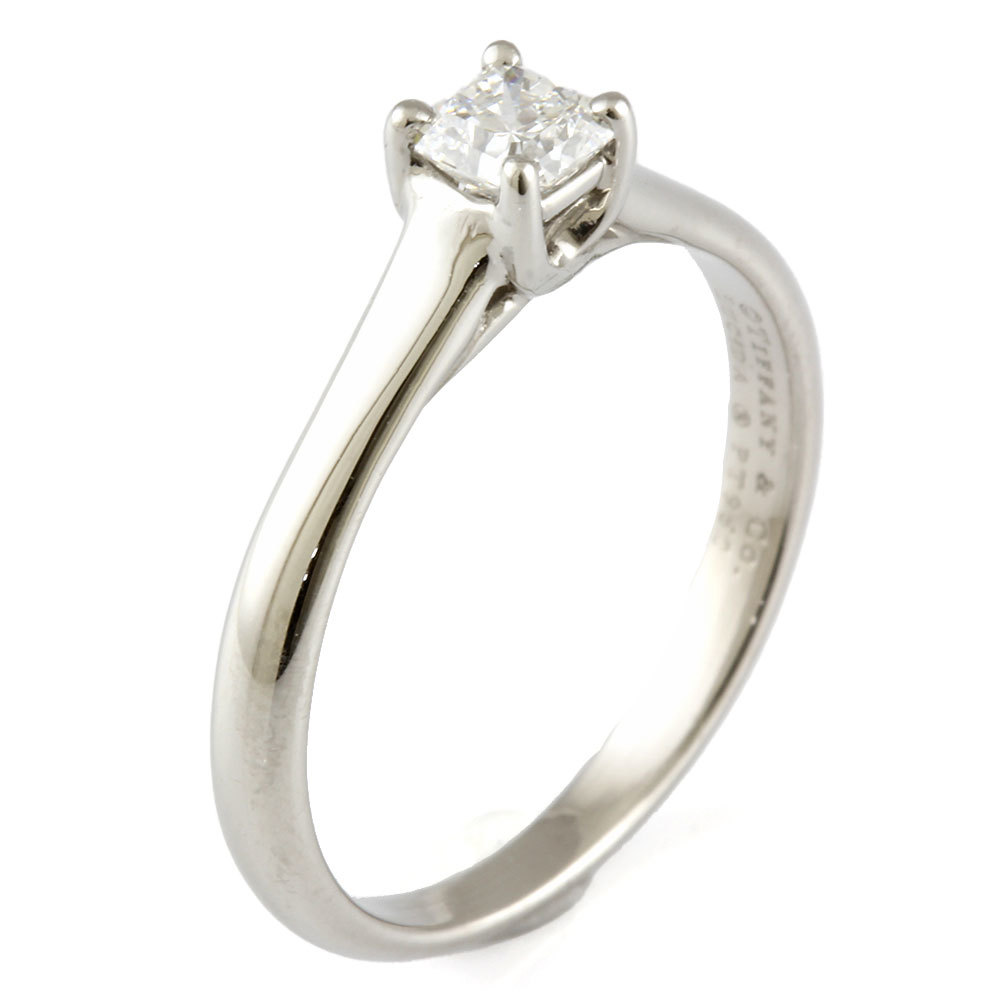 全ての Pt950 ティファニー TIFFANY&Co. リング 美品 中古 シルバー プラチナ 鑑定書 EX VVS2 E 0.29CT ルシダ ダイヤモンド 10号 指輪 プラチナ