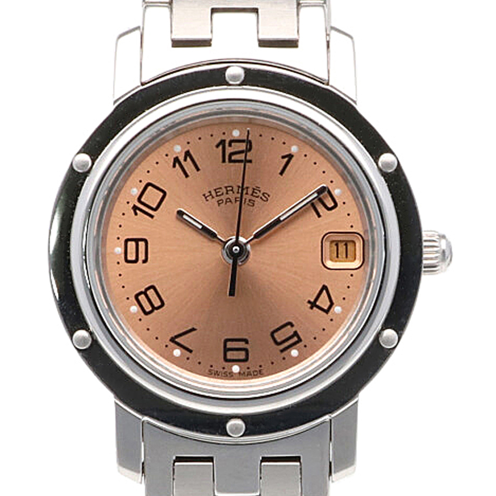 エルメス クリッパー 腕時計 ステンレススチール CL4.210 1年保証 HERMES 中古