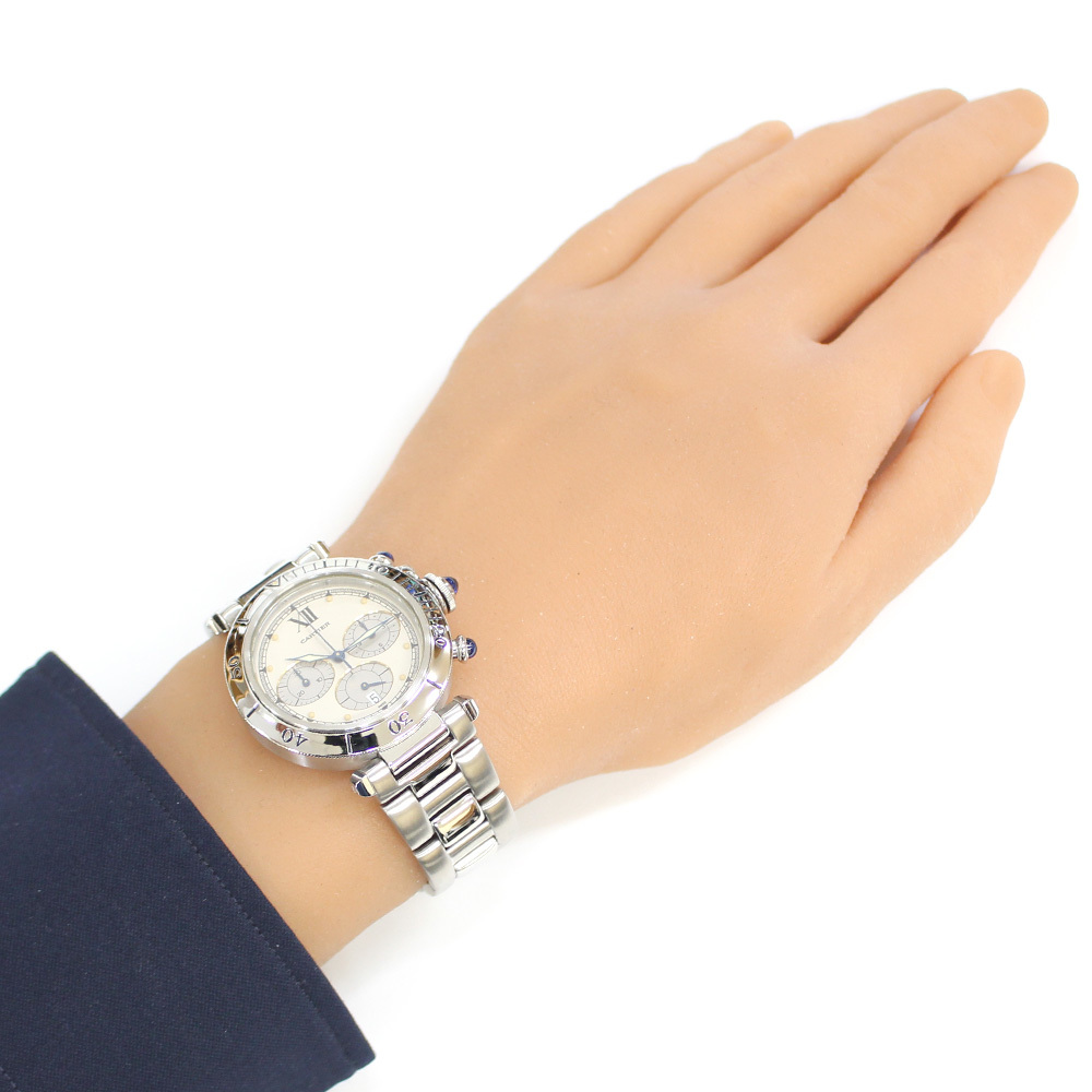  Cartier CARTIER Pacha хронограф наручные часы нержавеющая сталь мужской б/у 1 год гарантия 
