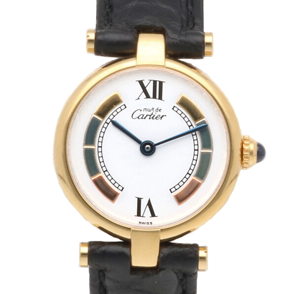  Cartier Must verumeiyu wristwatch GP 590004 quarts 1 year guarantee used 