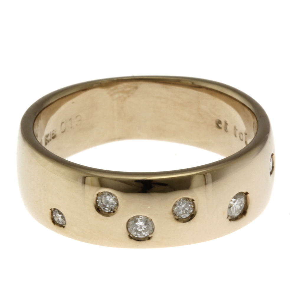 新品本物 指輪 リング 11号 美品 中古 レディース 0.13ct ダイヤモンド