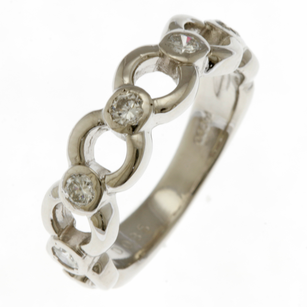 【感謝価格】 Pt900プラチナ 12号 指輪 リング ダイヤモンド 美品 中古 レディース 0.35ct プラチナ台