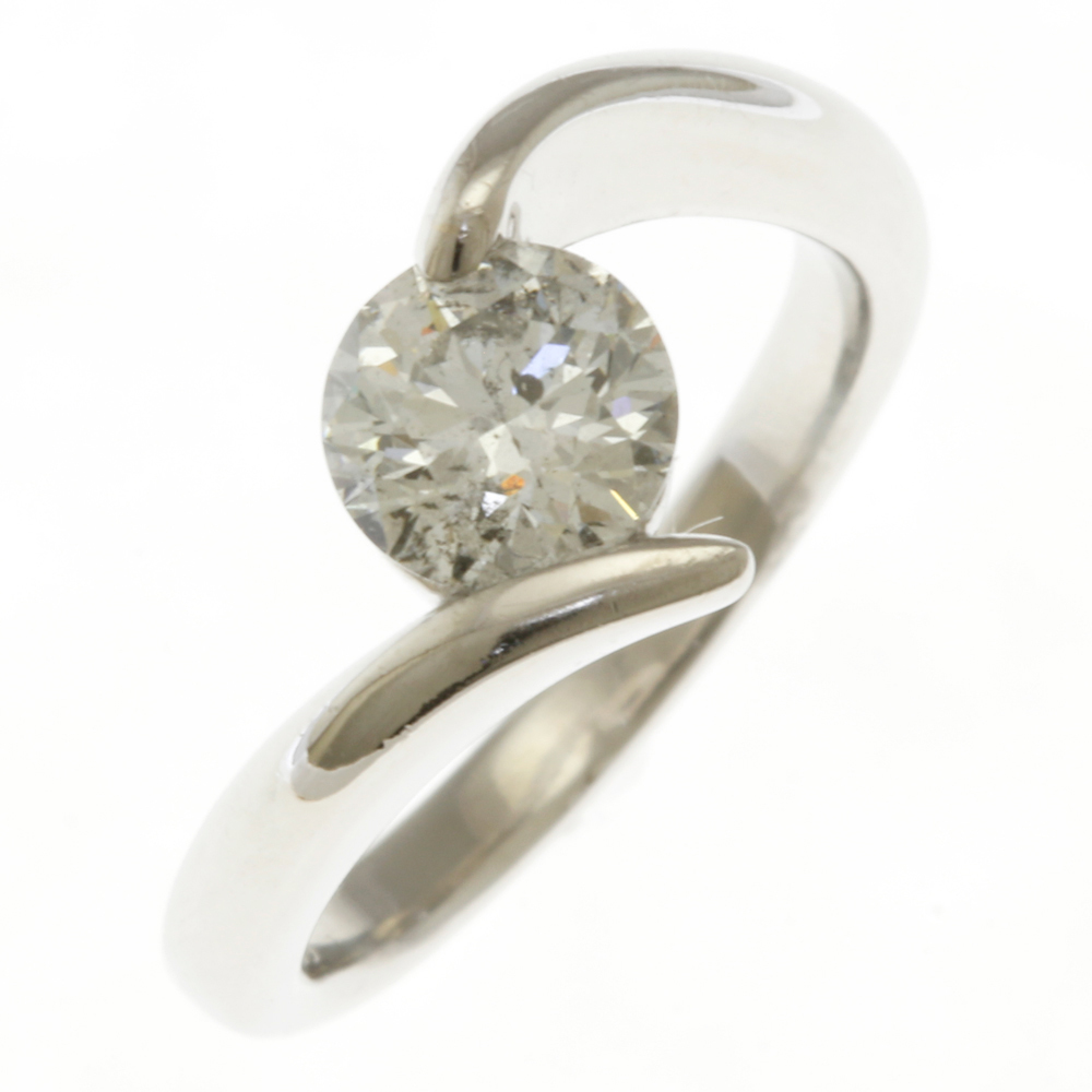 リング 指輪 12号 Pt900プラチナ ダイヤモンド 1.105ct 一粒ダイヤ レディース 中古 美品