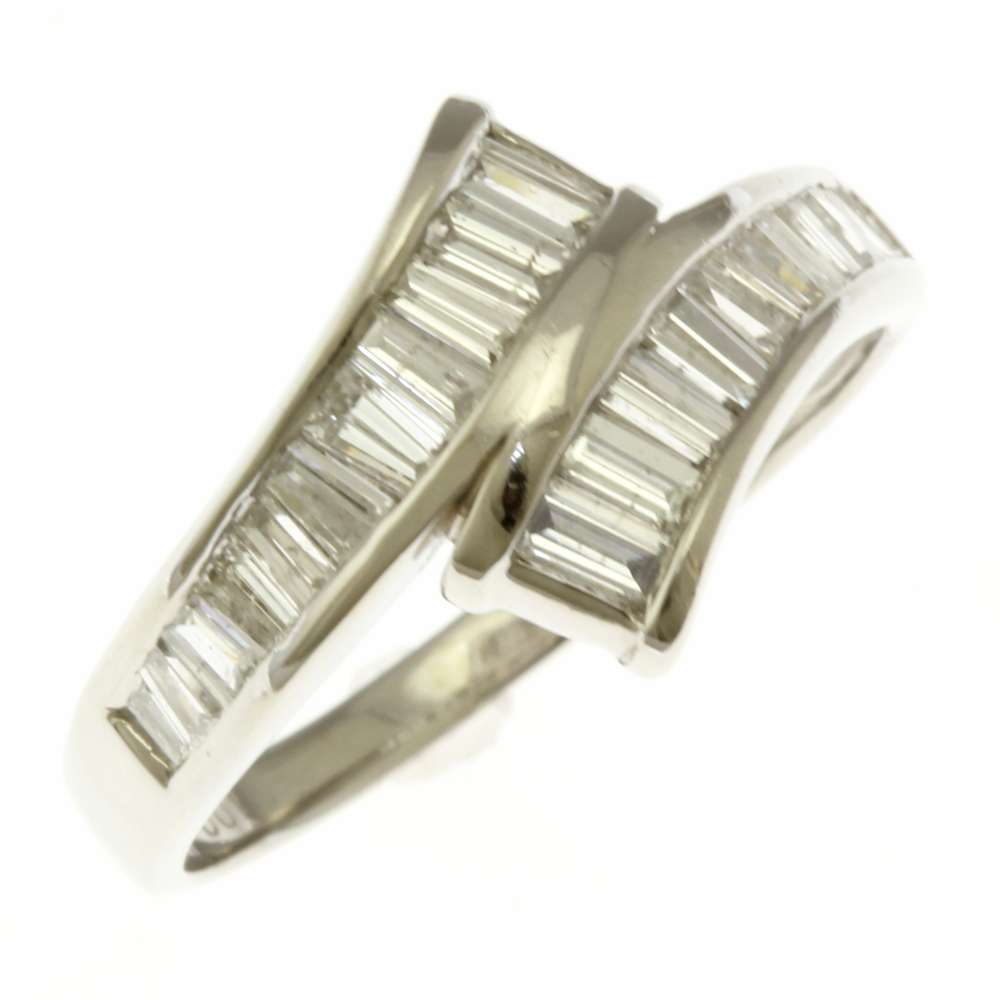 経典 ダイヤモンド Pt900プラチナ 16号 指輪 リング 1.00ct 美品 中古 レディース プラチナ台