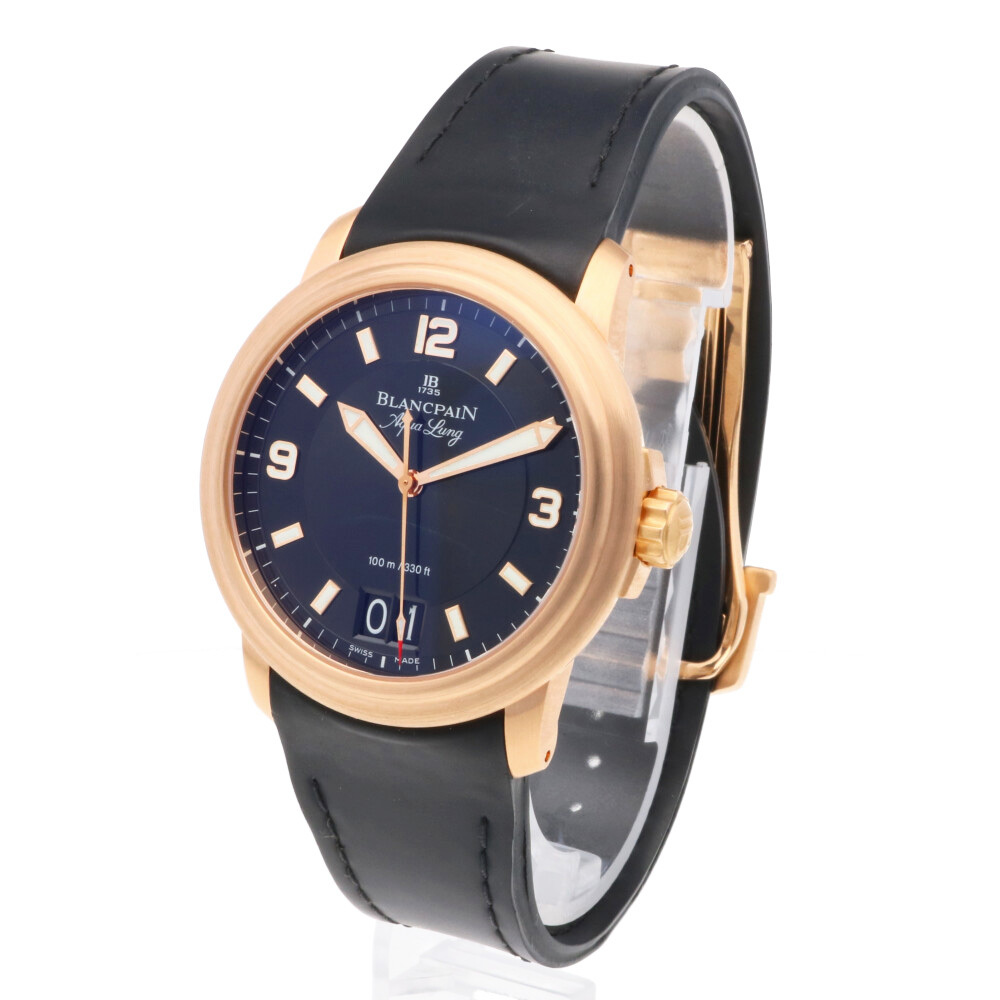  Blancpain акваланг наручные часы часы 18 золотой K18 розовое золото самозаводящиеся часы мужской 1 год гарантия Blancpain б/у 
