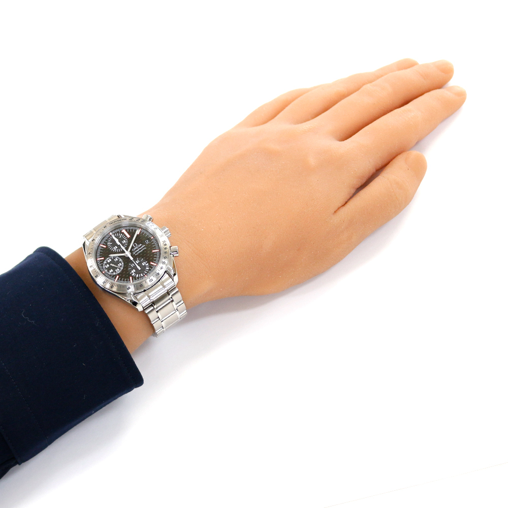 オメガ スピードマスター レーシング 腕時計 時計 ステンレススチール 自動巻き メンズ 1年保証 OMEGA 中古 美品_画像2