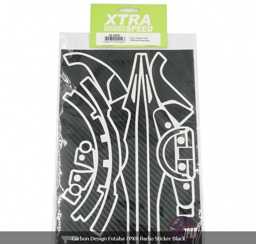 XTRA SPEED フタバ 7PX 送信機用 カーボン調 デカールセット 新品・未開封品 