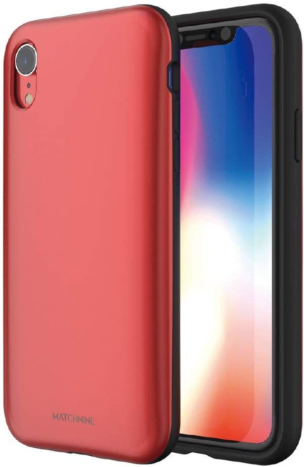 Apple iPhone XR (6.1インチ)用 MATCHNINE 二重構造 衝撃保護 ハイブリッド ケース PINTA メタリックレッド 赤 訳あり iPhoneXRケース_画像2