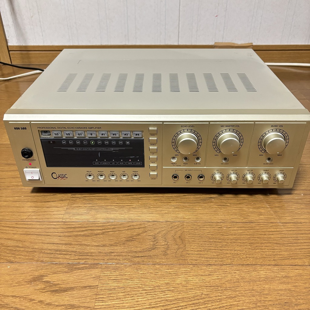 CLASSIC PRO クラシックプロ　カラオケアンプ　KOK500　中古　本体のみ　通電OK　ジャンク品　プロフェッショナル　デジタルエコー_画像5