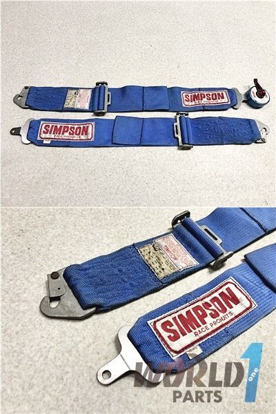 ★当時物★ SIMPSON シンプソン 4点式 シートベルト 3インチ 青 内装品 ドリ車 レーシング スープラ マーク2 チェイサー クレスタ などにも_画像5