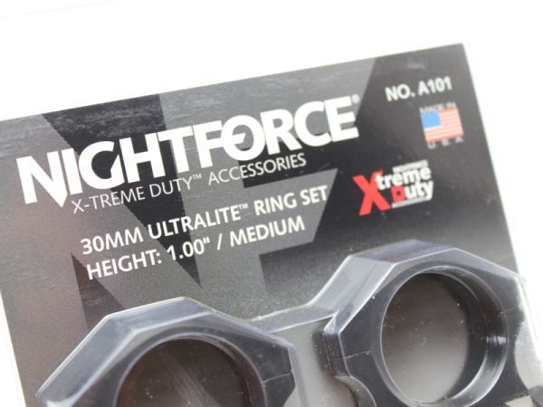 NightForce X-Treme Duty Ultralite Rings 30mm■H1.00MEDIUM マウントリング■ナイトフォース_画像3