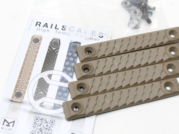 RailScales■HTP Scales in MLOK 4枚セット■Dragon■FDE TAN_画像1