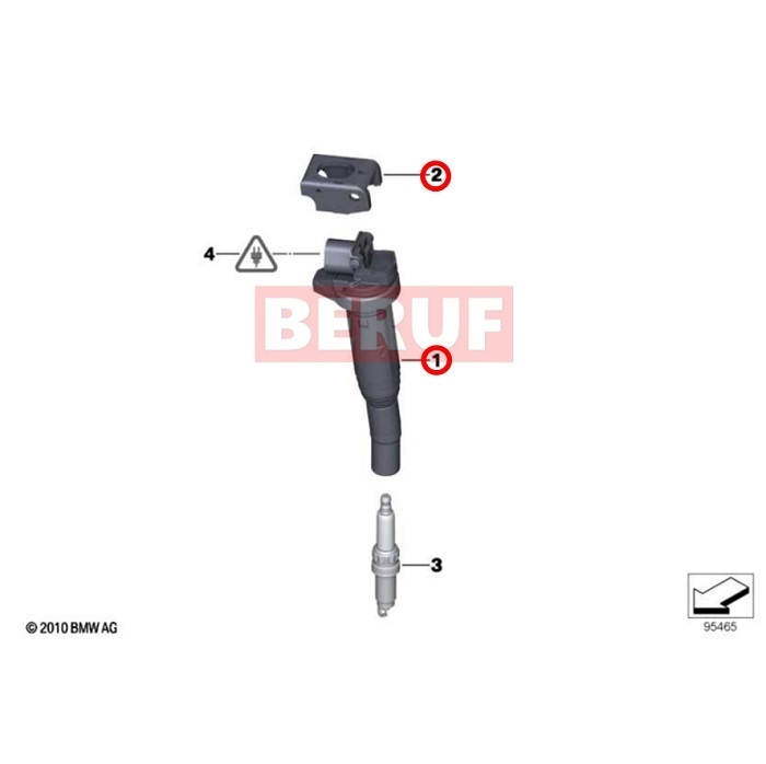 イグニッションコイル DELPHI製 純正OEM　BMW　X3シリーズ E83　2.5i 2.5si 3.0i 3.0si　12138616153_画像2