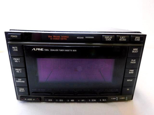 アルパイン イコライザー チューナー カセットデッキ ■ 7360J FM/AM TUNER EQUALIZER TUNER CASSETTE DECK Alpine ヴィンテージ □5K_画像1