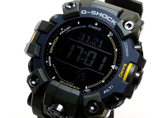 未使用 カシオ 時計 ■ GW-9500 ジーショック CASIO G-SHOCK MUDMAN マッドマン モスグリーン デジタル 電波ソーラー 腕時計 □5K_画像1