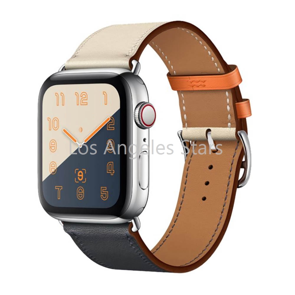  Apple watch band apple watch band 2 piece set 42mm 44mm series6 series 6 belt free shipping for exchange interchangeable stainless steel black leather leather 