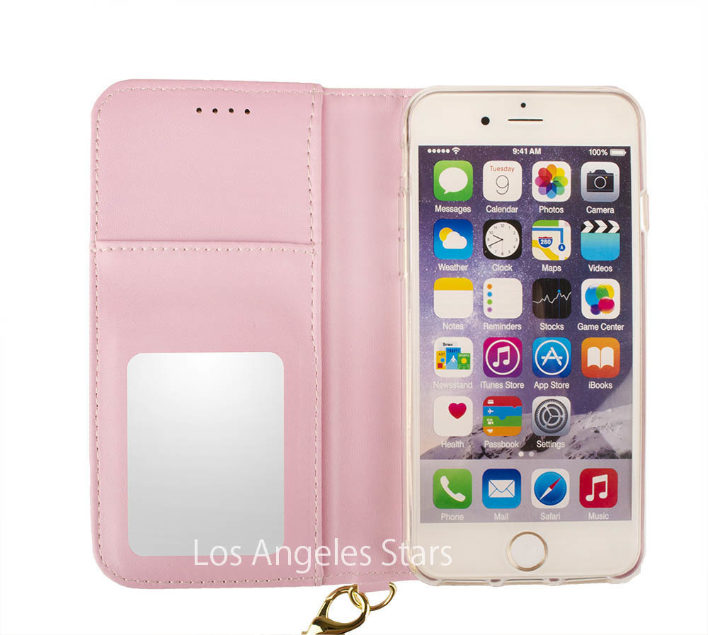 iPhone 12mini ケース iPhone12mini 手帳型 ケース ピンク 桃色 カバー アイホン12ミニ かわいい カバー ストラップ ミラー_画像2