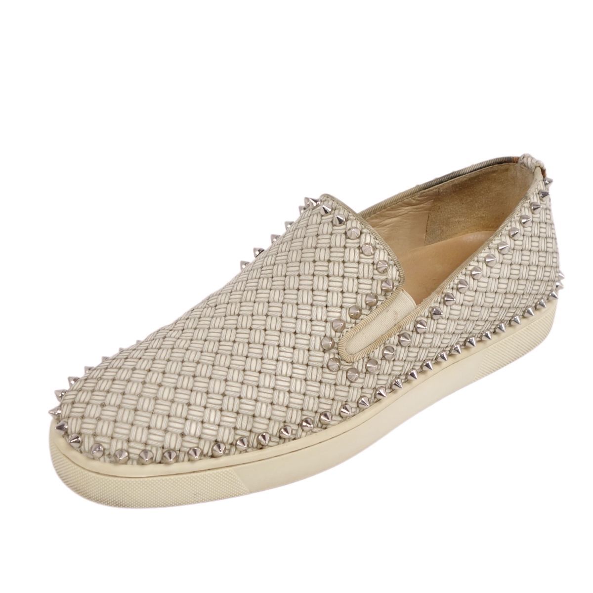 クリスチャンルブタン Christian Louboutin スニーカー スリッポン スタッズ PIK BOAT FLAT シューズ メンズ 42 cg11or-rm10f07328_画像1