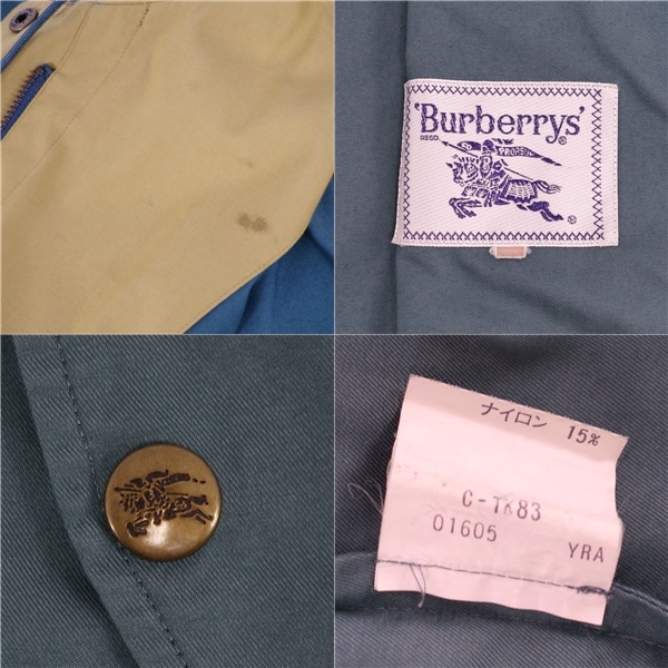 Vintage バーバリー Burberrys コート フーディー ジップアップ ロゴボタン 無地 アウター レディース 15BR グレー cg11ed-rm04f07713_画像8