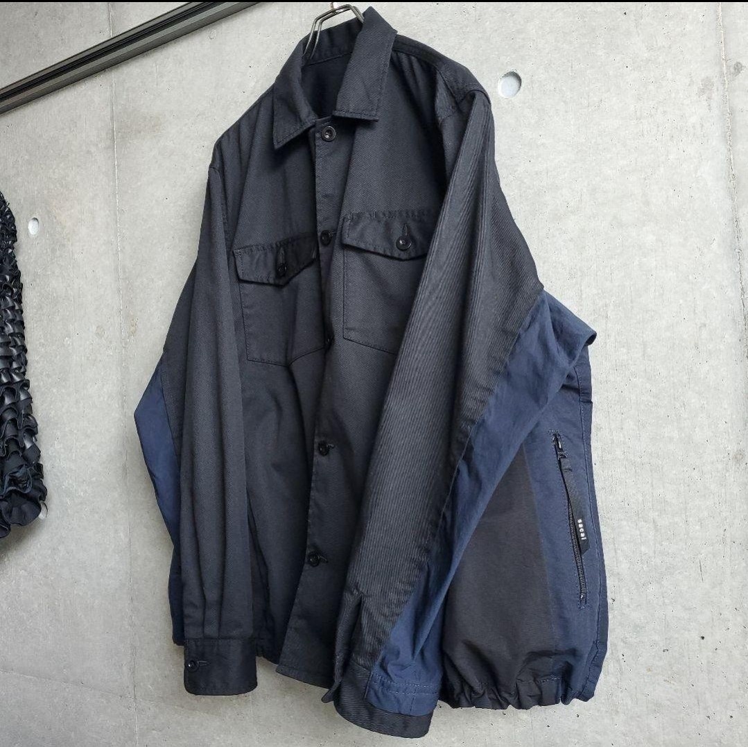 sacai サカイ シャツ ブルゾン ミックス