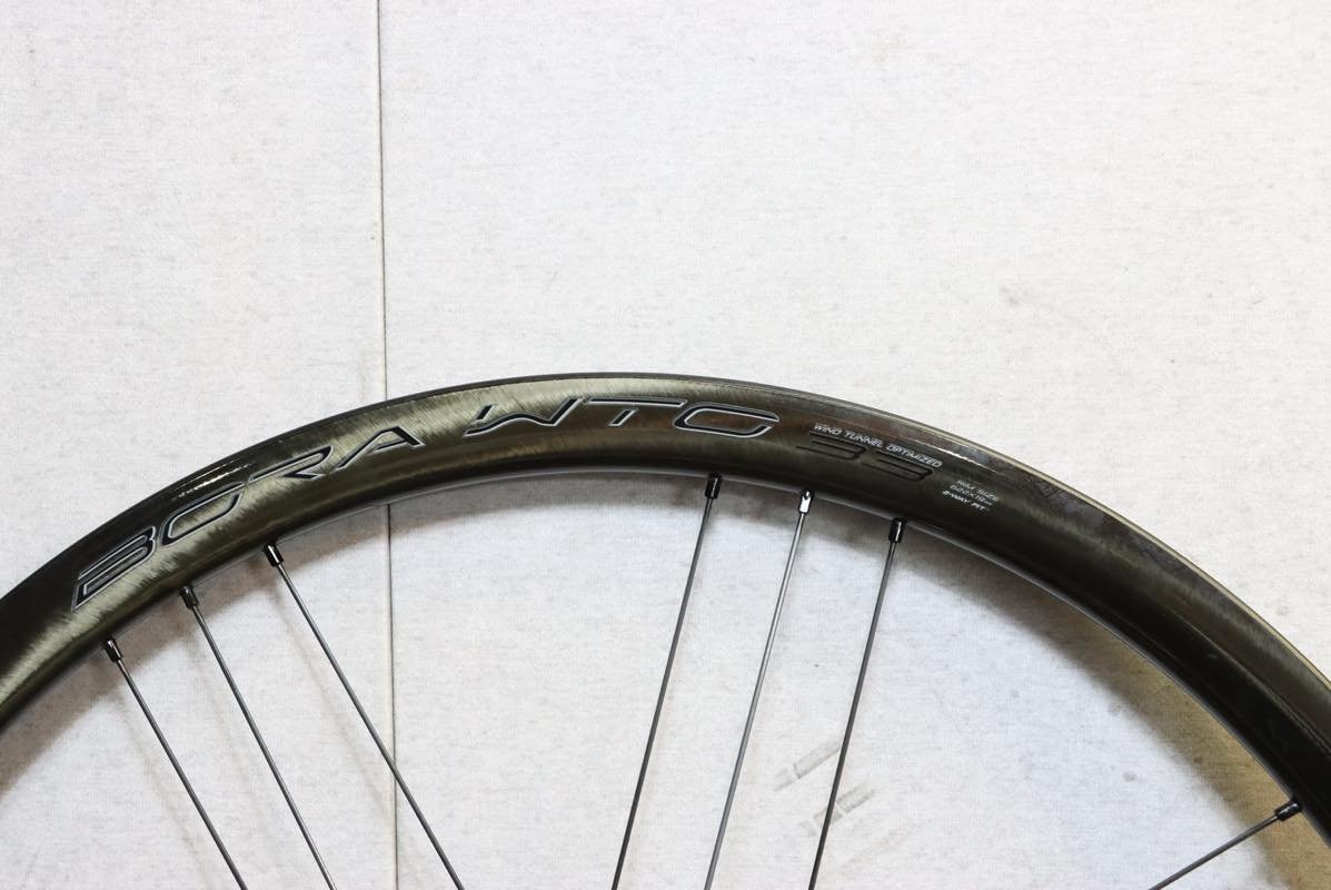 値下げ! ○Campagnolo カンパニョーロ BORA WTO DB 33 シマノフリー 11s対応 クリンチャー チューブレス カーボンホイールセット 美品_画像7