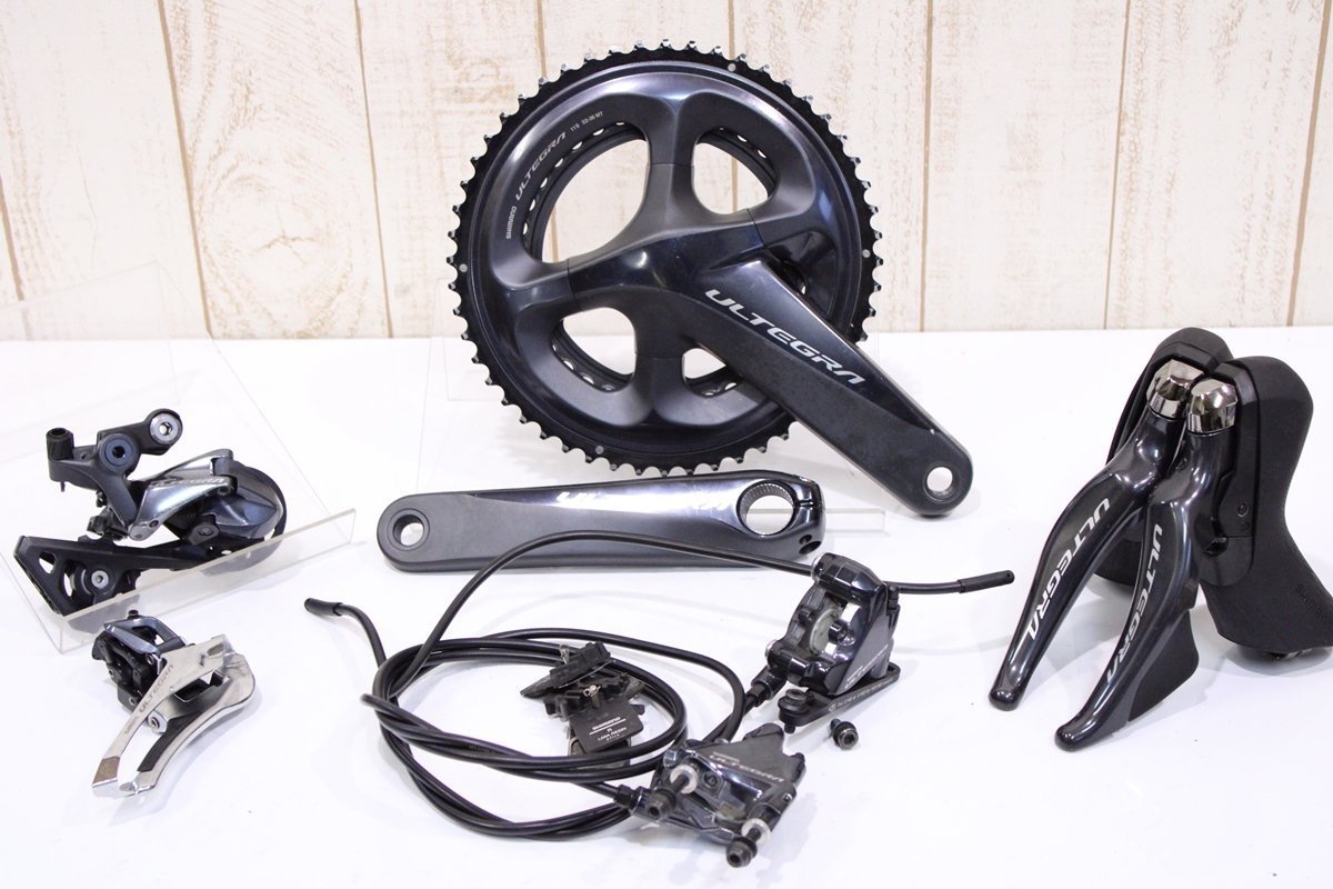 ★SHIMANO シマノ R8020シリーズ ULTEGRA 2x11s 油圧ディスク グループセット ST-R8025 170mm 52/36T 美品