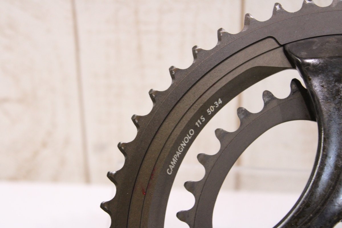 ★Campagnolo カンパニョーロ SUPER RECORD 4ARM 2x11s グループセット 172.5mm 50/34T BERNERビッグプーリー 美品_画像3