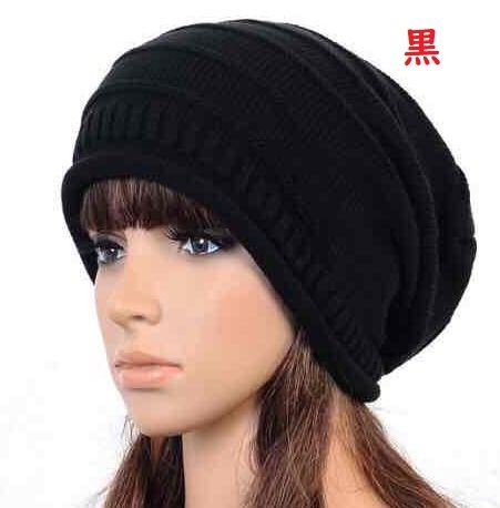 送料無料 ブラック 黒色 男女兼用 メンズ ニット帽 レディース フリーサイズ　 No.819 A_画像1