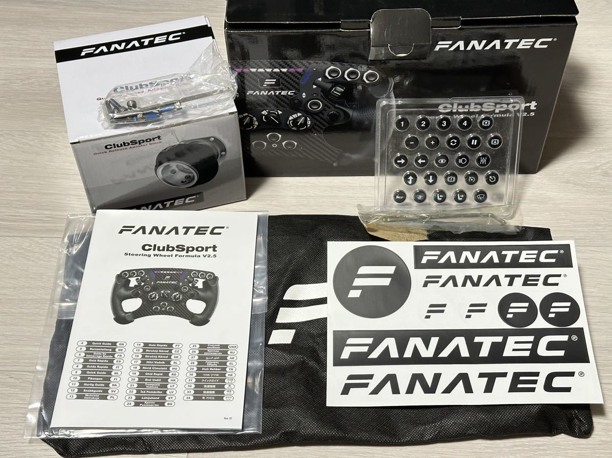 中古美品 FANATEC ClubSport Steering Wheel Formula V2.5 QR1 ファナテック フォーミュラ ステアリング ハンドル F1 GT7 DDpro DD1 DD2_画像5