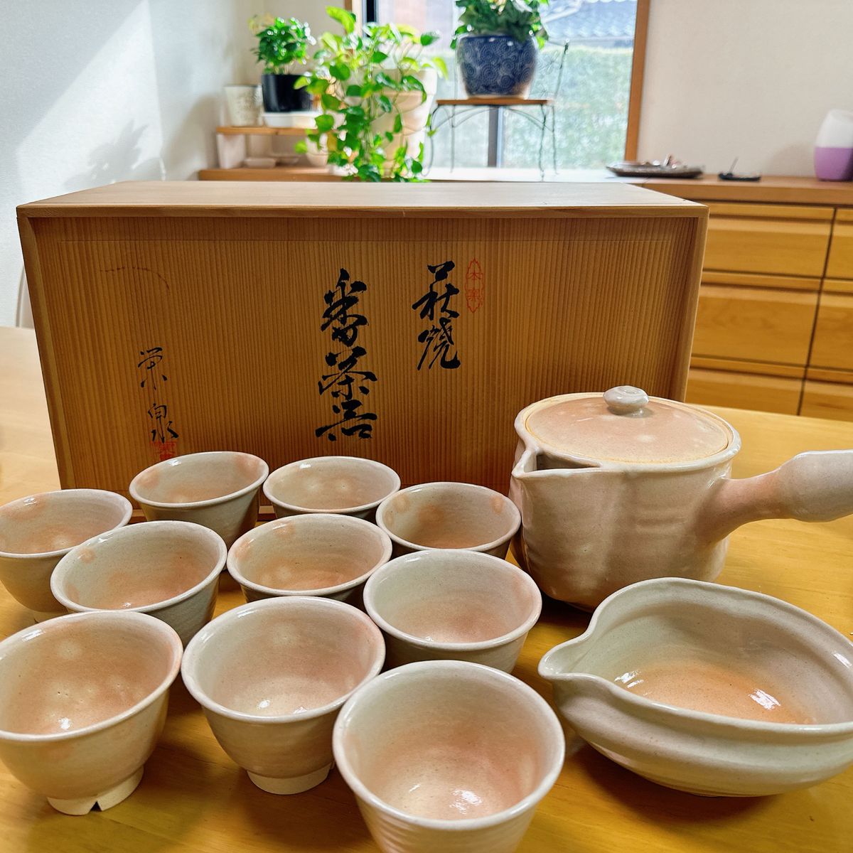 萩焼 正規品 姫焼 番茶器 急須 湯呑み セット 器 皿 骨董 焼物 陶芸 泉 茶器 茶碗 湯冷まし