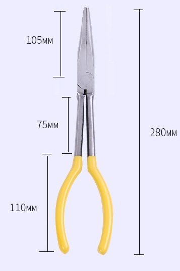 ロングノーズプライヤー ☆先端 0°の画像2