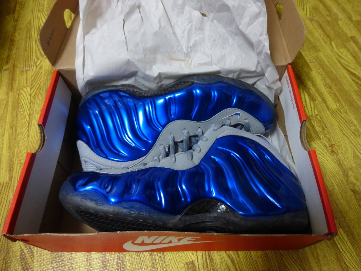 【新品】AIR FOAMPOSITE ONEロイヤルブルー28.5cmNIKEエアーフォームポジット青灰色　国内正規品US10.5エアフォームポジット本物グレー_画像7