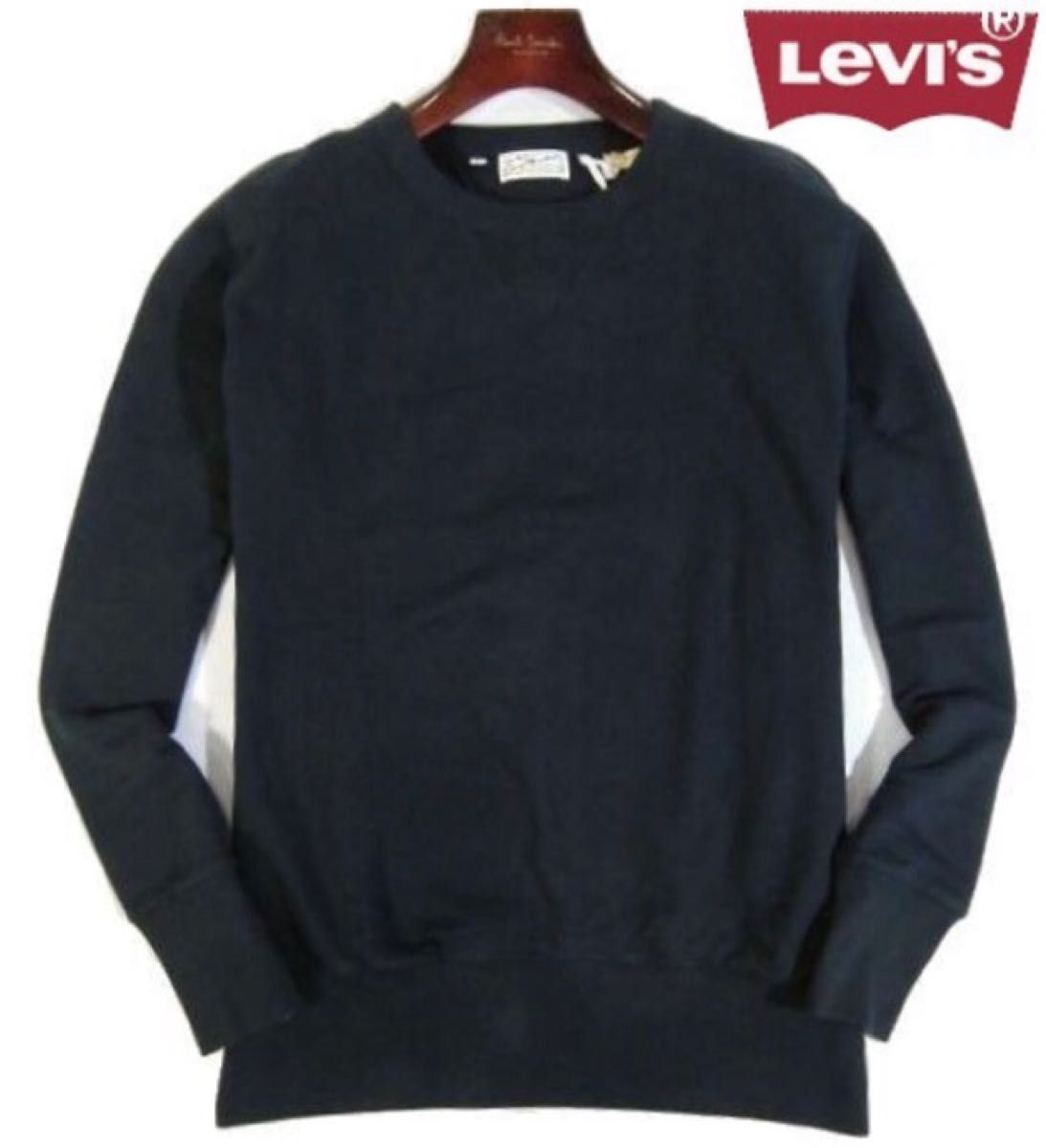 【Levi's／リーバイス】裏起毛スウェットシャツ トレーナー・メンズXL相当・ブラック黒（未使用・未着用品）