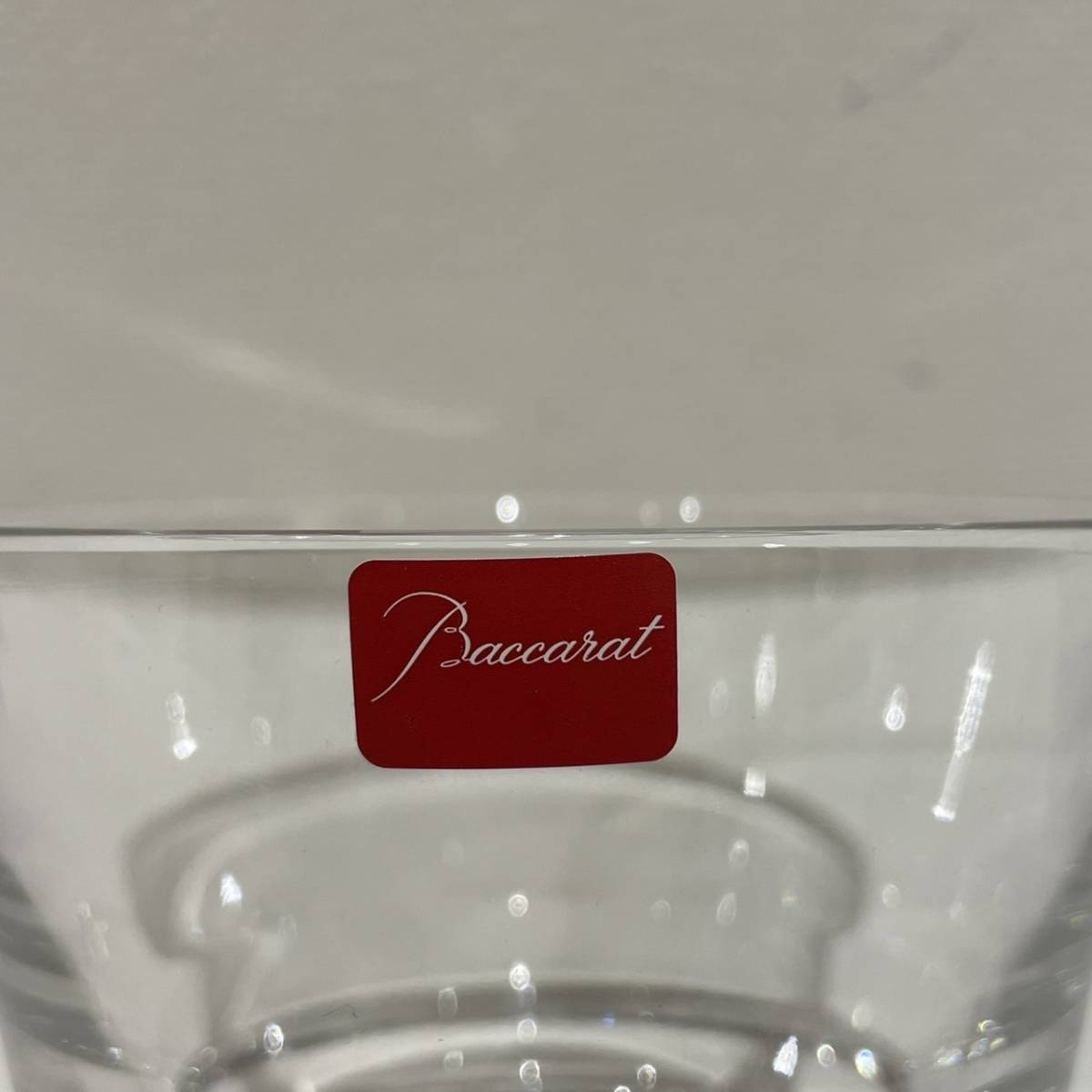 【AMT-7609】 Baccarat バカラ ペアグラス ロックグラス 2客セット クリスタル コップ ブランド 高級グラス 箱付 食器 現状保管品_画像3