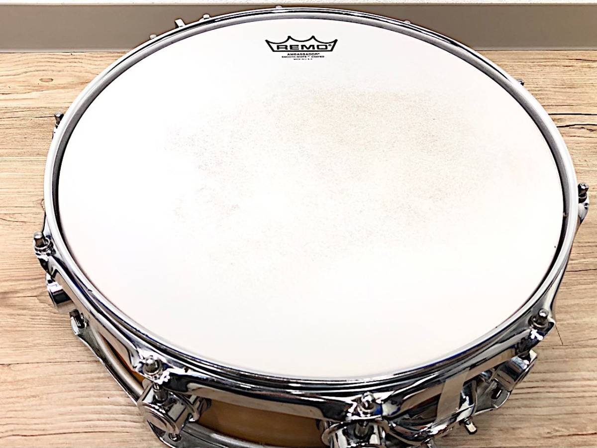 11/155 【動作確認済】dw collector's SERIES TEN AND SIX 4.5inch All Maple メイプル スネアドラム 2007年7月17日製造 14×4.5_画像2