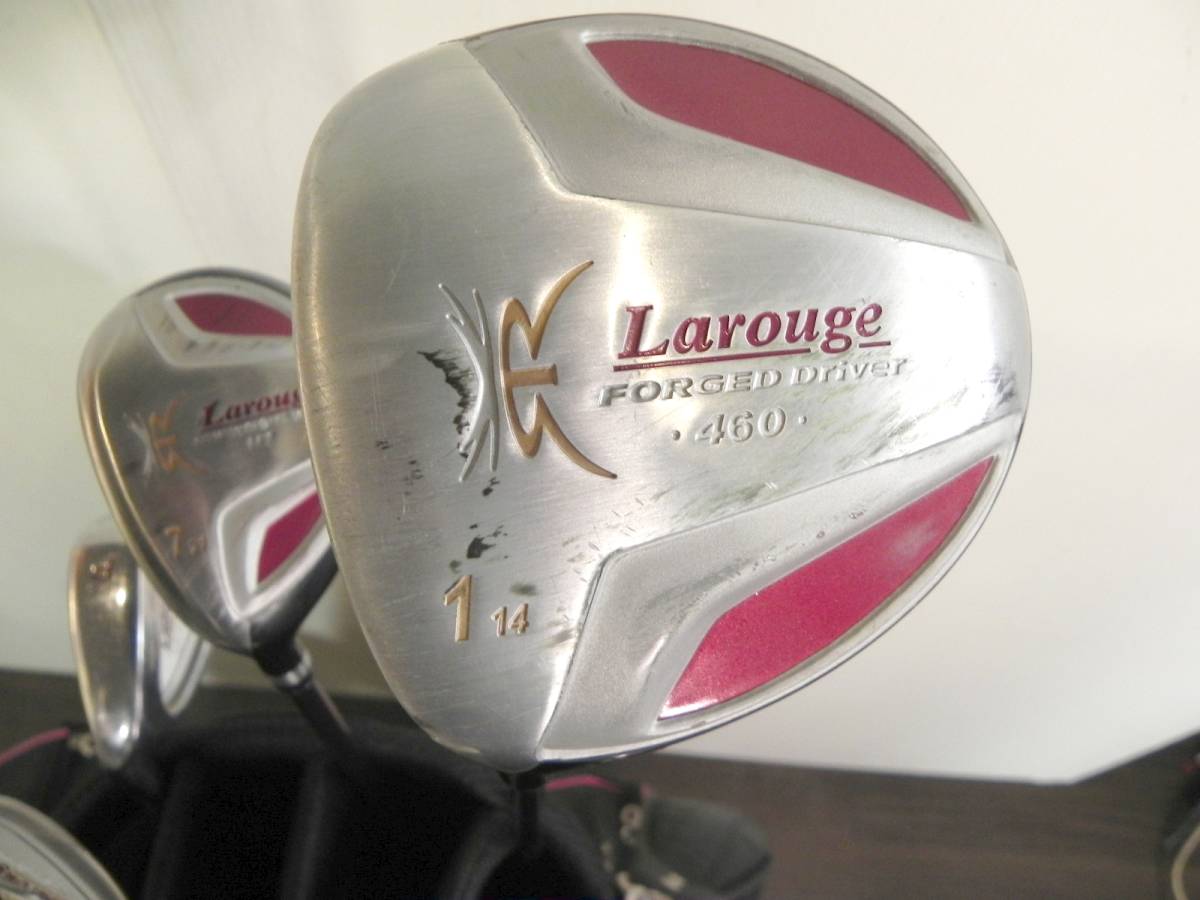 [Q9972]Larouge/ラルージュ ゴルフセット 9本セット キャディバッグ クラブ アイアン_画像3