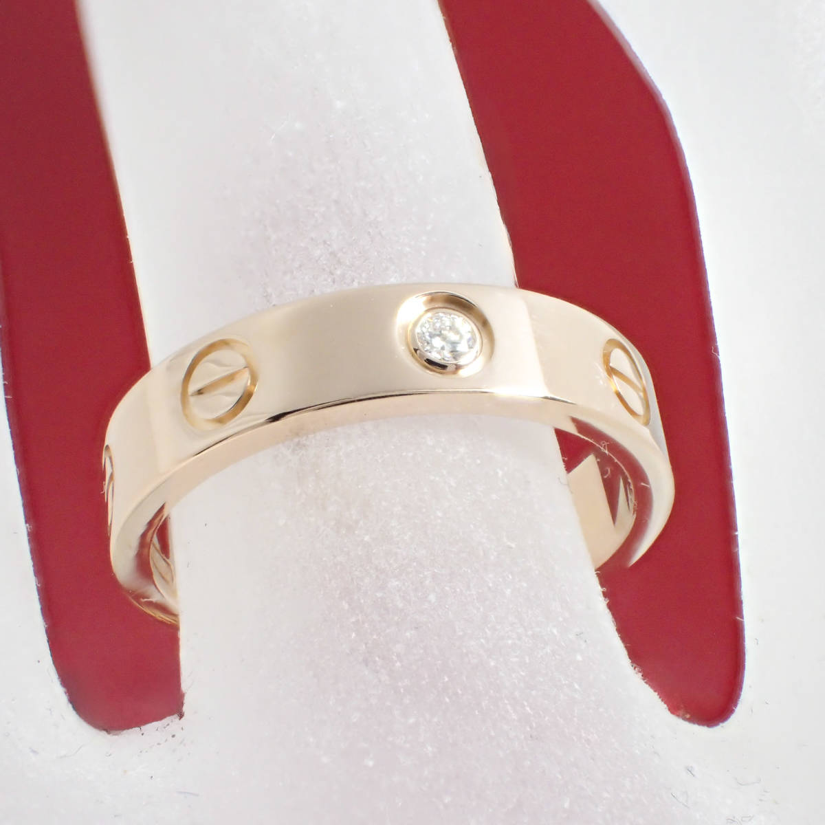 カルティエ Cartier K18PG ダイヤモンド ミニラブリング 49号 ケース付