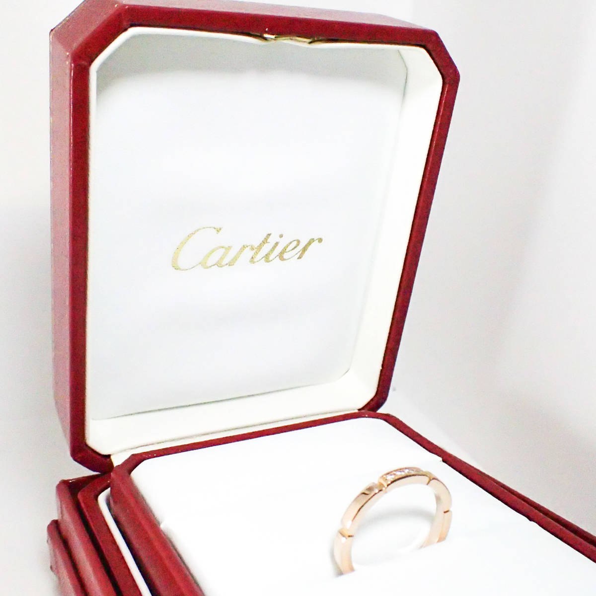 カルティエ Cartier K18PG マイヨンパンテール ダイヤモンド 4pce リング 57号 #17 ローズゴールド ピンクゴールド ケース付き_画像7