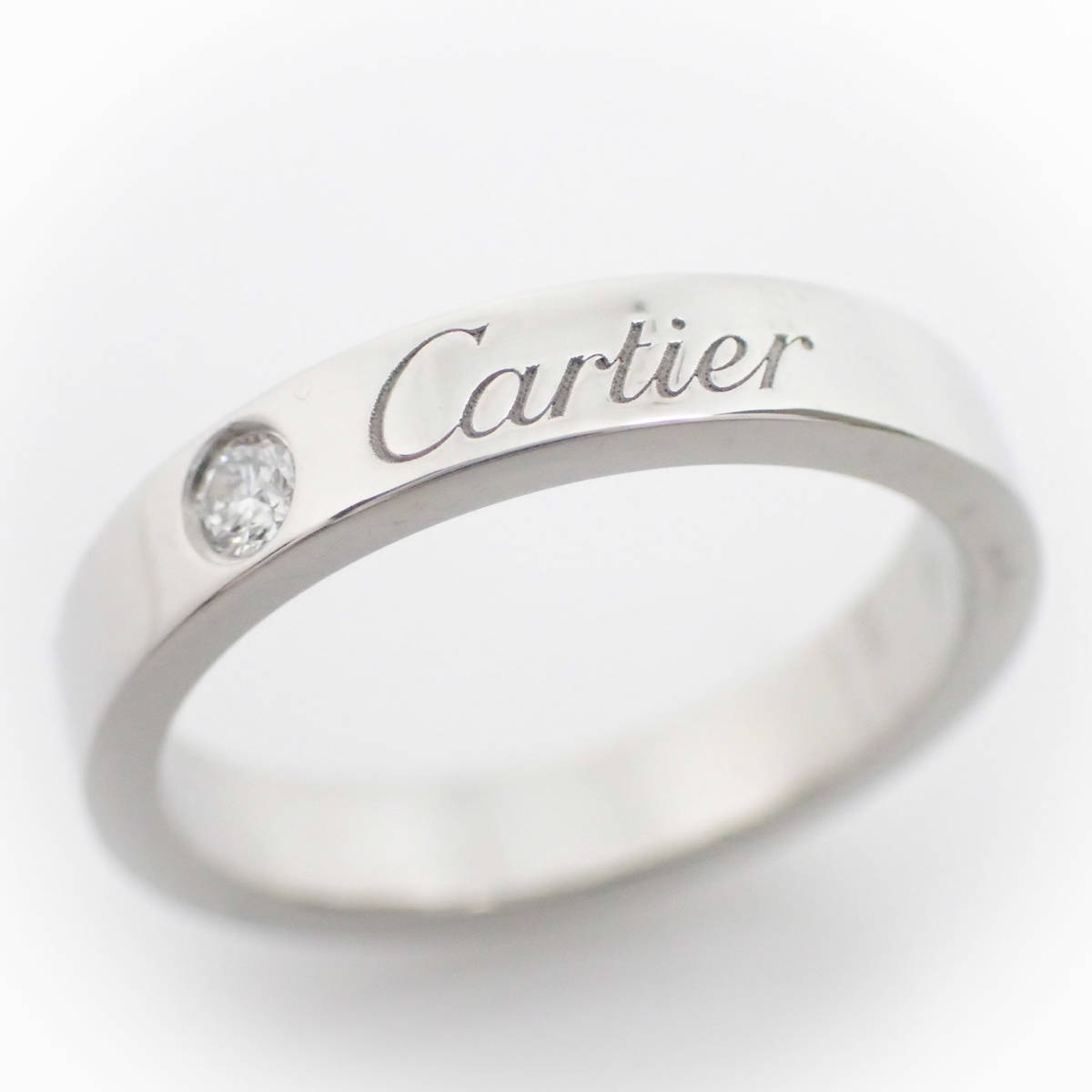 カルティエ Cartier Pt950 ダイヤモンド エングレーブド リング 46号 #46 保証書 ギャランティカード プラチナ_画像3