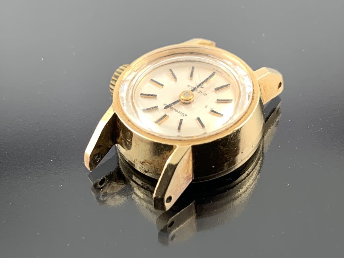 [A1219]1円～☆レディース腕時計 手巻 18K GOLD SEIKO セイコー SOLAR 18k 10-0300 ジャンク品_画像1